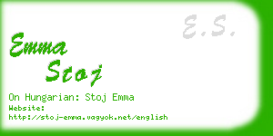 emma stoj business card